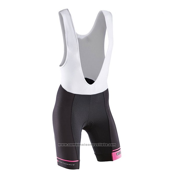 2017 Maillot Cyclisme Femme Northwave Noir et Bleu Manches Courtes et Cuissard