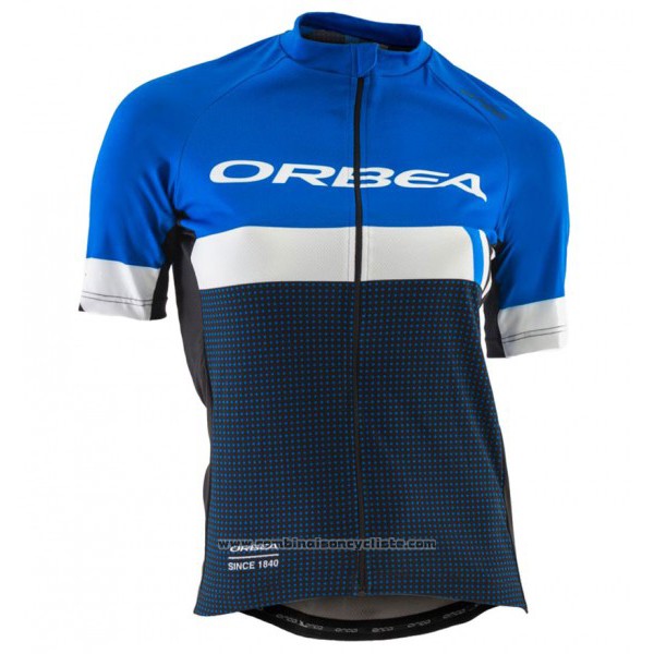 2017 Maillot Cyclisme Femme Orbea Noir et Bleu Manches Courtes et Cuissard