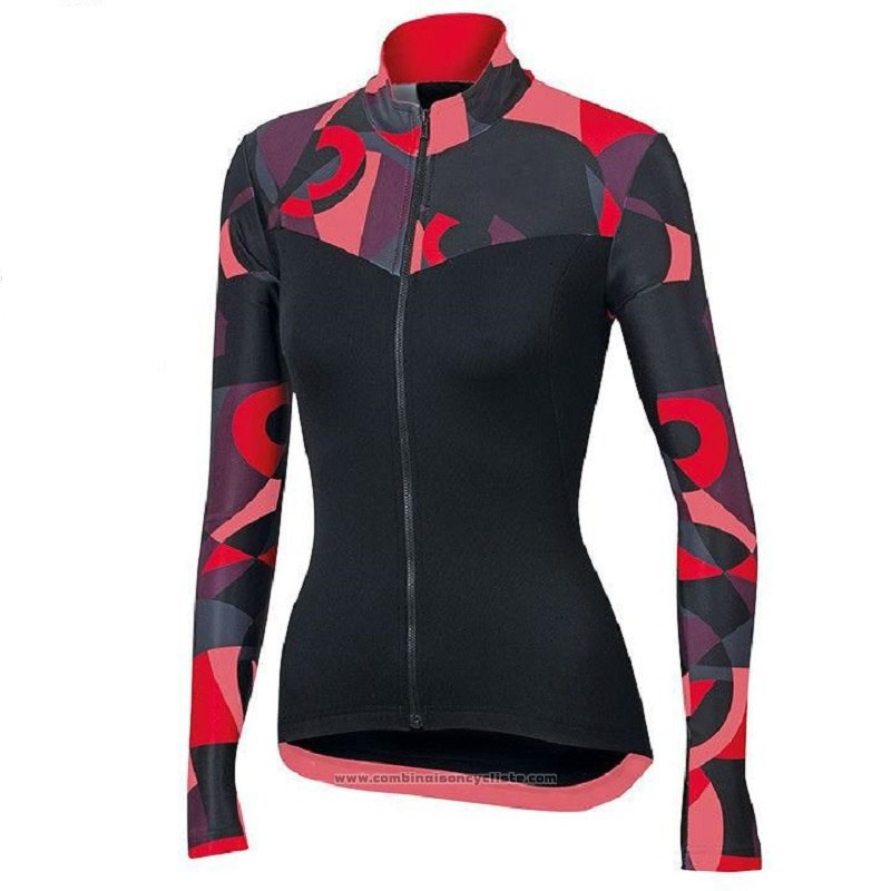 2018 Maillot Cyclisme Femme Orbea Rouge et Noir Manches Courtes et Cuissard