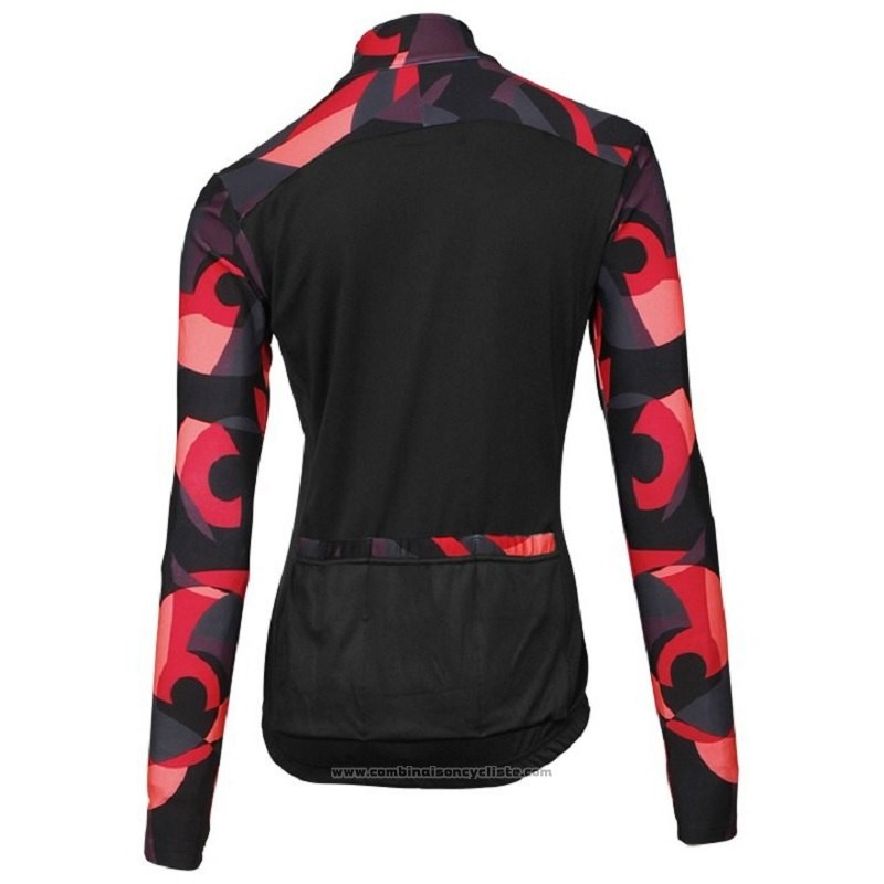 2018 Maillot Cyclisme Femme Orbea Rouge et Noir Manches Courtes et Cuissard