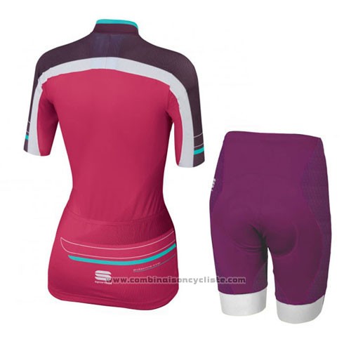 2016 Maillot Cyclisme Sportful Rouge et Vert Manches Courtes et Cuissard