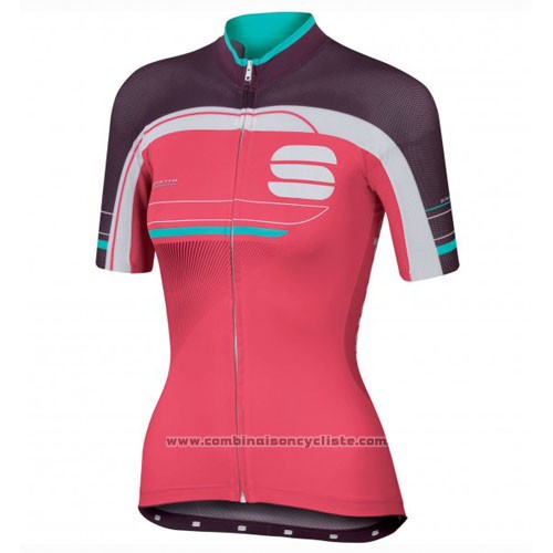 2016 Maillot Cyclisme Sportful Rouge et Vert Manches Courtes et Cuissard