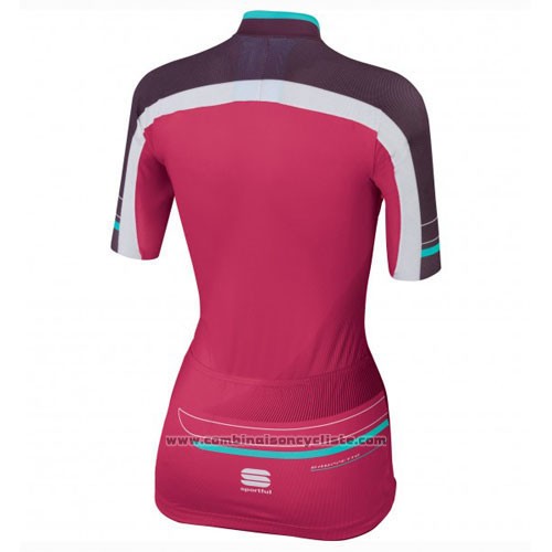 2016 Maillot Cyclisme Sportful Rouge et Vert Manches Courtes et Cuissard