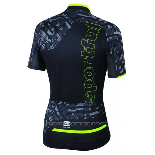 2016 Maillot Cyclisme Sportful Vert et Noir Manches Courtes et Cuissard
