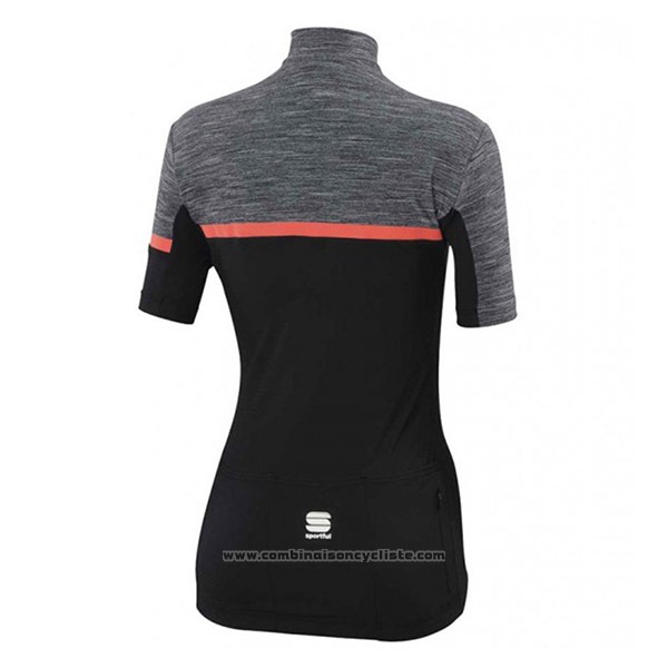 2017 Maillot Cyclisme Femme Sportful Giara Noir Manches Courtes et Cuissard