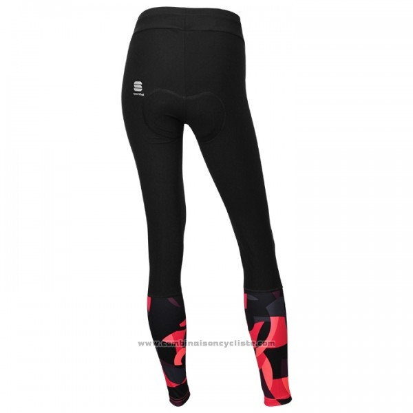 2017 Maillot Cyclisme Sportful Primavera Noir et Rouge Manches Longues et Cuissard