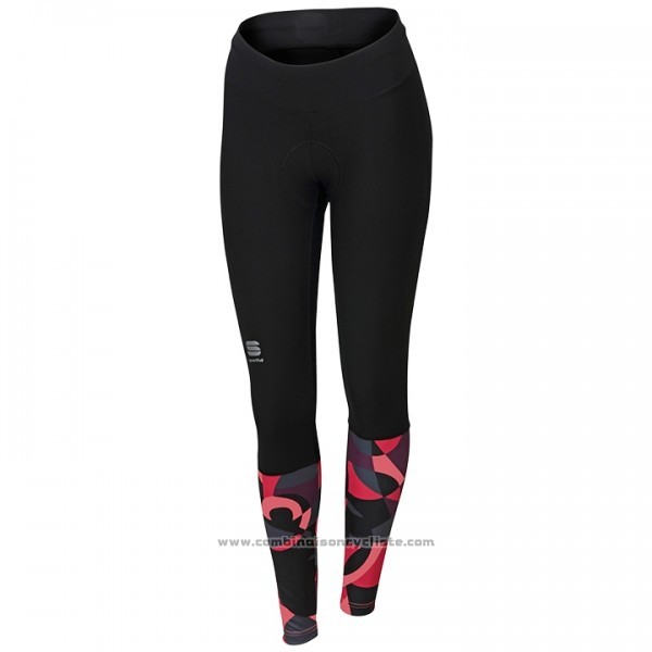 2017 Maillot Cyclisme Sportful Primavera Noir et Rouge Manches Longues et Cuissard