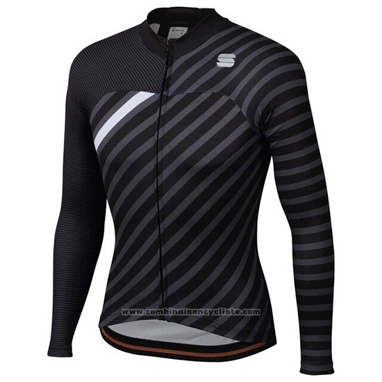 2020 Maillot Cyclisme Femme Sportful Noir Blanc Manches Longues et Cuissard