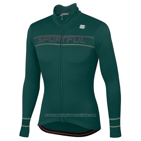 2020 Maillot Cyclisme Femme Sportful Vert Manches Longues et Cuissard