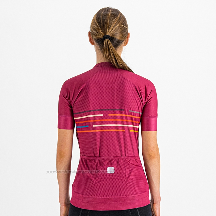 2023 Maillot Cyclisme Femme Sportful Rose Manches Courtes et Cuissard