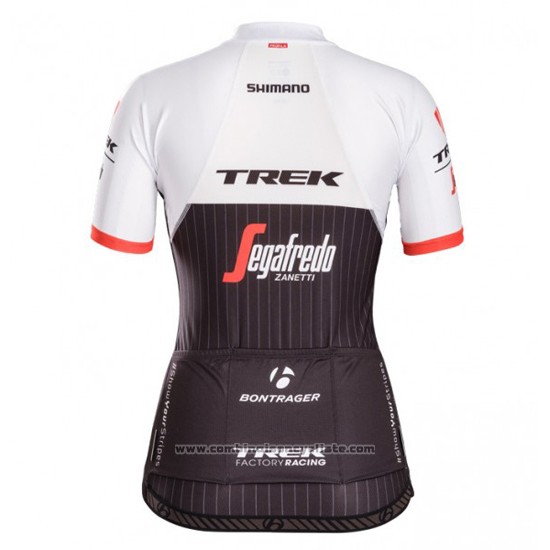2016 Maillot Cyclisme Femme Trek Noir et Rouge Manches Courtes et Cuissard