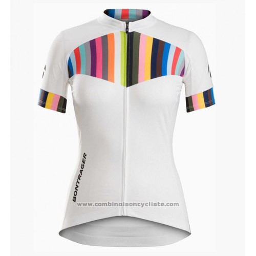 2016 Maillot Cyclisme Trek Orange et Blanc Manches Courtes et Cuissard