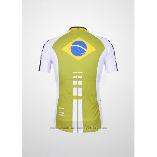 2011 Maillot Cyclisme Assos Blanc et Jaune Manches Courtes et Cuissard