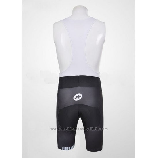 2011 Maillot Cyclisme Assos Blanc et Noir Manches Courtes et Cuissard