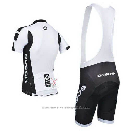 2014 Maillot Cyclisme Assos Blanc et Noir Manches Courtes et Cuissard