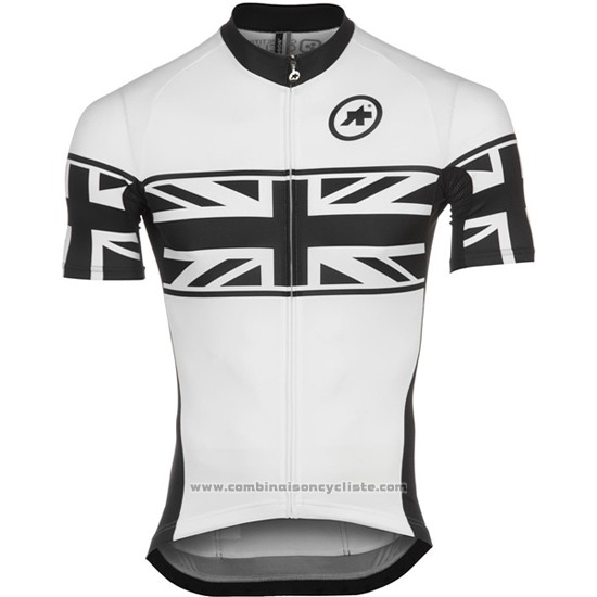 2016 Maillot Cyclisme Assos Blanc Manches Courtes et Cuissard