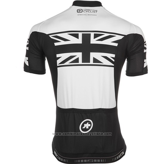 2016 Maillot Cyclisme Assos Blanc Manches Courtes et Cuissard