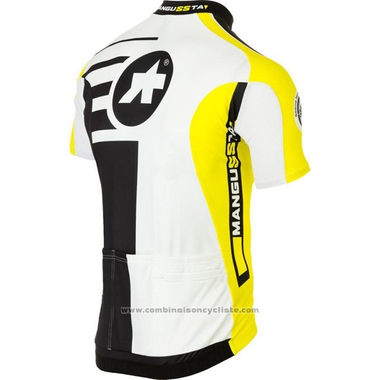 2016 Maillot Cyclisme Assos Jaune Manches Courtes et Cuissard