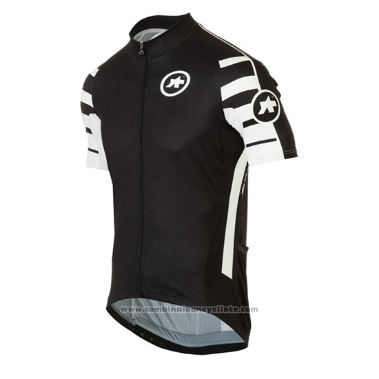 2016 Maillot Cyclisme Assos Profond Noir Manches Courtes et Cuissard