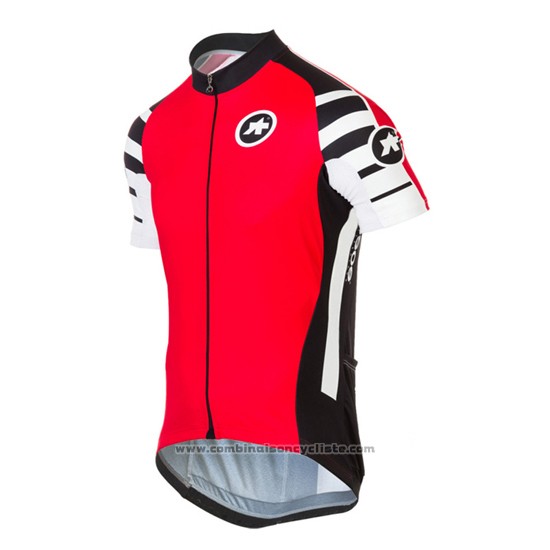 2016 Maillot Cyclisme Assos Rouge Manches Courtes et Cuissard