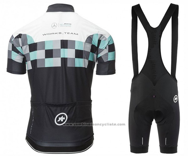 2017 Maillot Cyclisme Assos Noir Manches Courtes et Cuissard