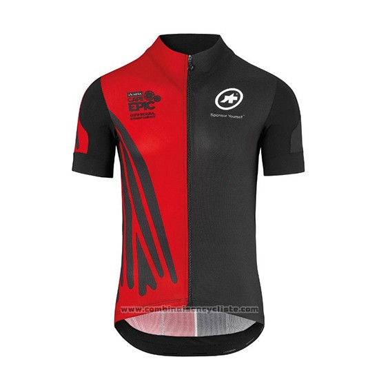 2018 Maillot Cyclisme Assos SS.Capeepicxc Rouge Manches Courtes et Cuissard