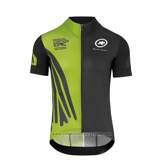 2018 Maillot Cyclisme Assos SS.Capeepicxc Vert Manches Courtes et Cuissard