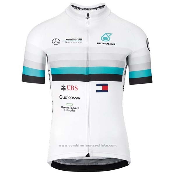 2020 Maillot Cyclisme Assos Blanc Bleu Noir Manches Courtes et Cuissard