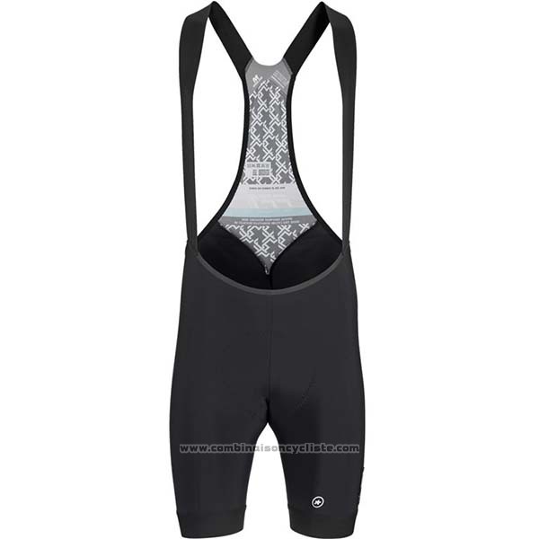 2020 Maillot Cyclisme Assos Blanc Bleu Noir Manches Courtes et Cuissard