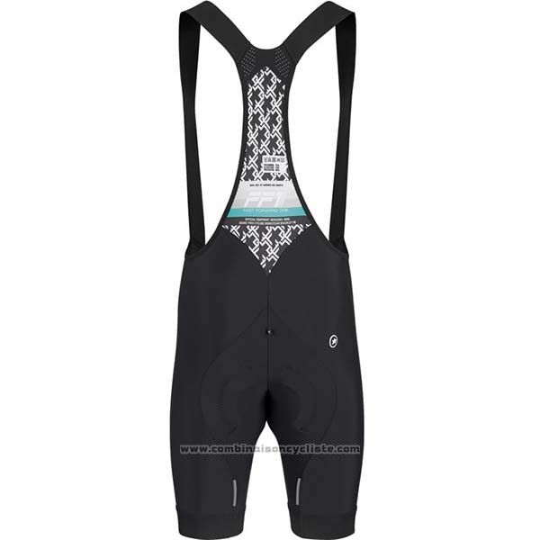 2020 Maillot Cyclisme Assos Blanc Bleu Noir Manches Courtes et Cuissard