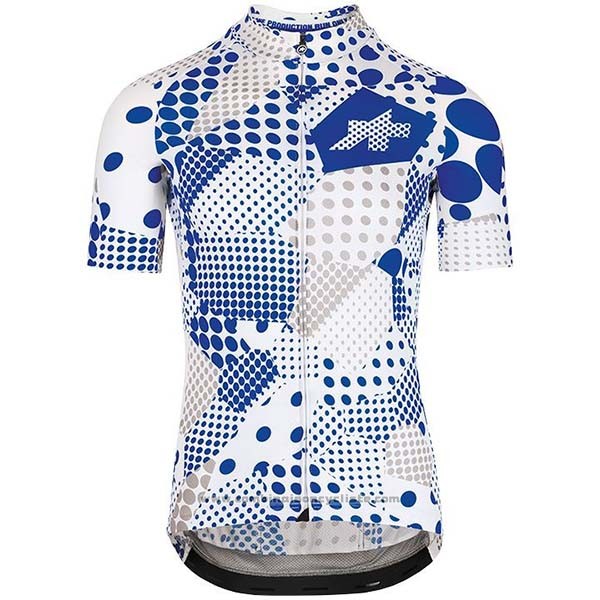 2020 Maillot Cyclisme Assos Erlkoenig Bleu Blanc Manches Courtes et Cuissard