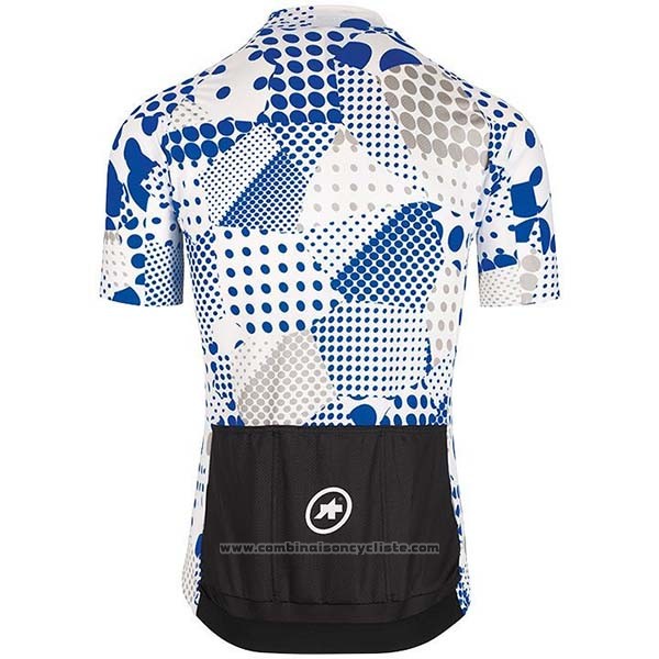 2020 Maillot Cyclisme Assos Erlkoenig Bleu Blanc Manches Courtes et Cuissard