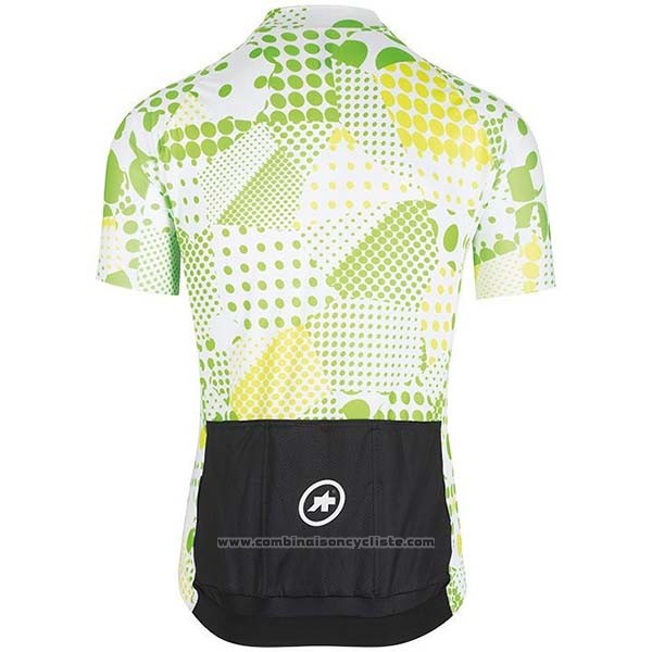 2020 Maillot Cyclisme Assos Erlkoenig Vert Blanc Manches Courtes et Cuissard