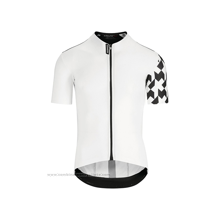 2021 Maillot Cyclisme Assos Blanc Noir Manches Courtes et Cuissard