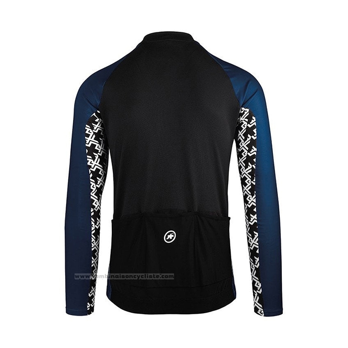 2021 Maillot Cyclisme Assos Bleu Manches Longues et Cuissard