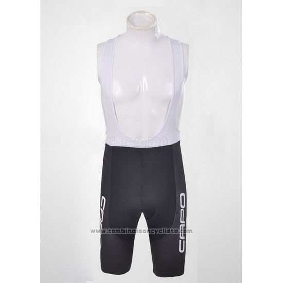 2011 Maillot Cyclisme Capo Noir et Blanc Manches Courtes et Cuissard