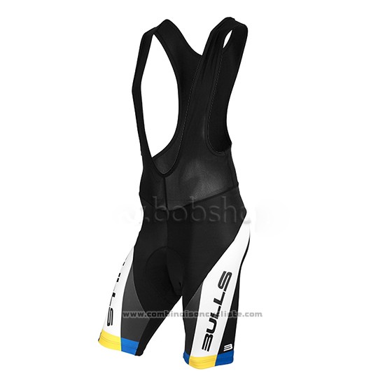 2015 Maillot Cyclisme Bulls Blanc et Noir Manches Courtes et Cuissard