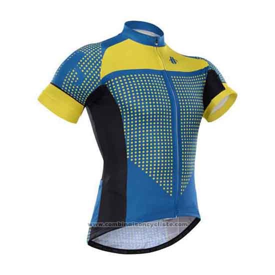 2015 Maillot Cyclisme Hincapie Bleu et Jaune Manches Courtes et Cuissard