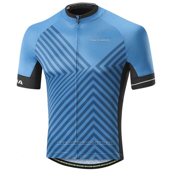 2017 Maillot Cyclisme Altura Peloton Bleu Manches Courtes et Cuissard