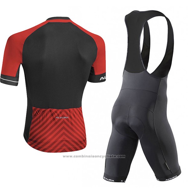 2017 Maillot Cyclisme Altura Peloton Rouge Manches Courtes et Cuissard