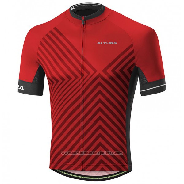 2017 Maillot Cyclisme Altura Peloton Rouge Manches Courtes et Cuissard