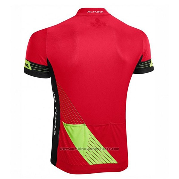 2017 Maillot Cyclisme Altura Sportive Rouge Manches Courtes et Cuissard