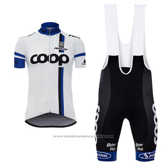 2017 Maillot Cyclisme Coop Blanc Manches Courtes et Cuissard