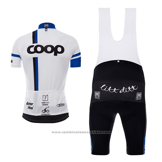 2017 Maillot Cyclisme Coop Blanc Manches Courtes et Cuissard