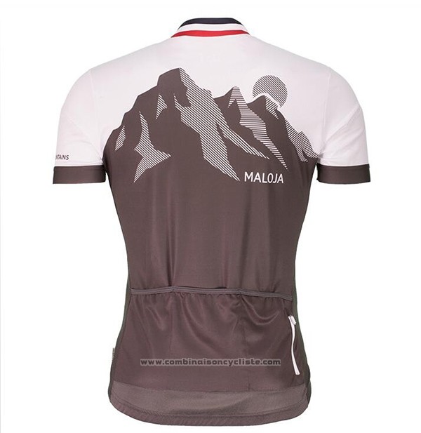 2017 Maillot Cyclisme Maloja Marron Manches Courtes et Cuissard