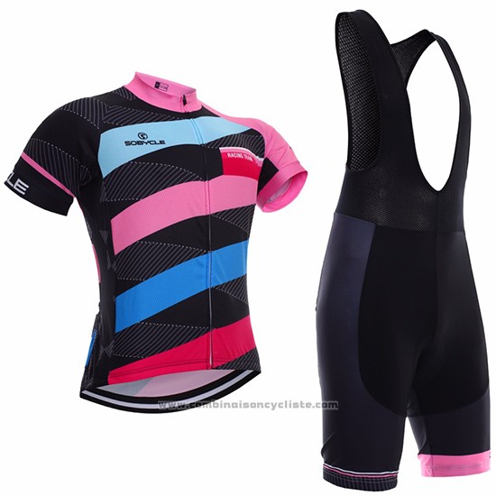 2017 Maillot Cyclisme Sobycle Noir Manches Courtes et Cuissard
