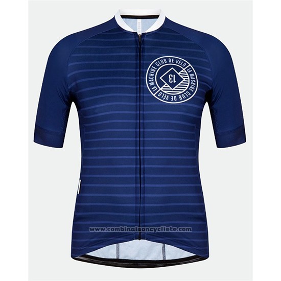 2018 Maillot Cyclisme Machine Club Bleu Manches Courtes et Cuissard