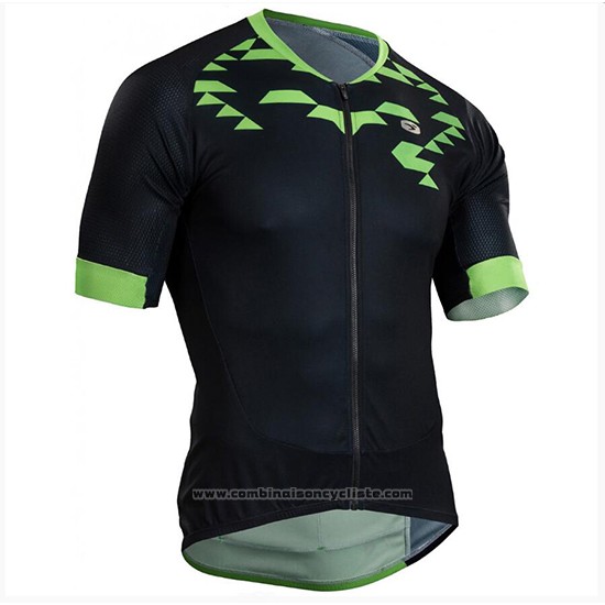 2018 Maillot Cyclisme Sugoi RS Training Noir et Vert Manches Courtes et Cuissard
