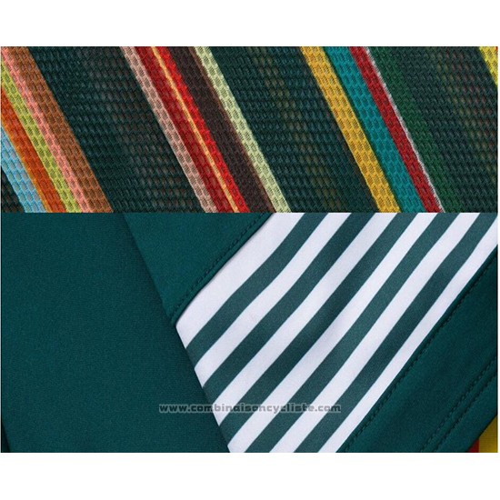 2019 Maillot Cyclisme Rcc Paul Smith Vert Manches Courtes et Cuissard