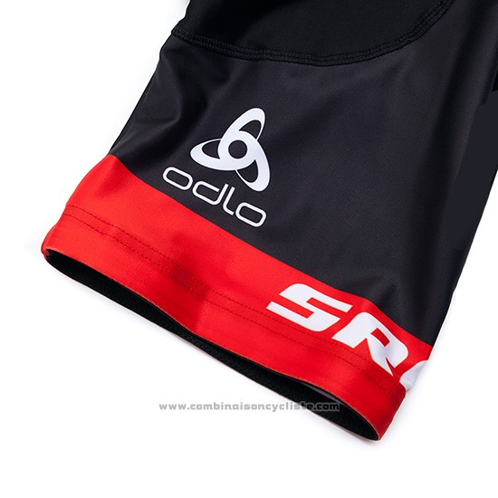 2019 Maillot Cyclisme Sram Noir Vert Manches Courtes et Cuissard